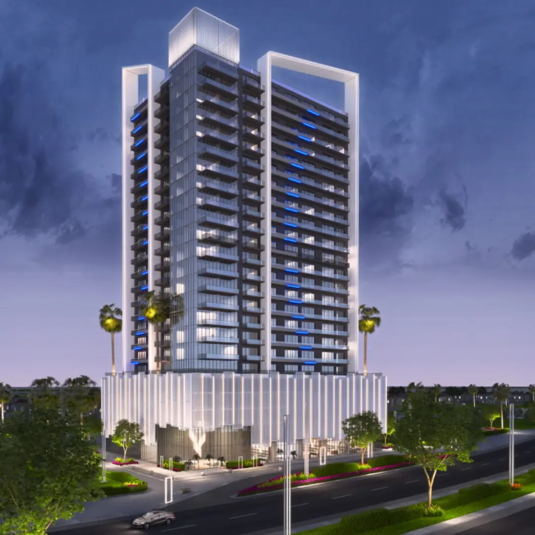 The Vybe residential building in JVC, Dubai