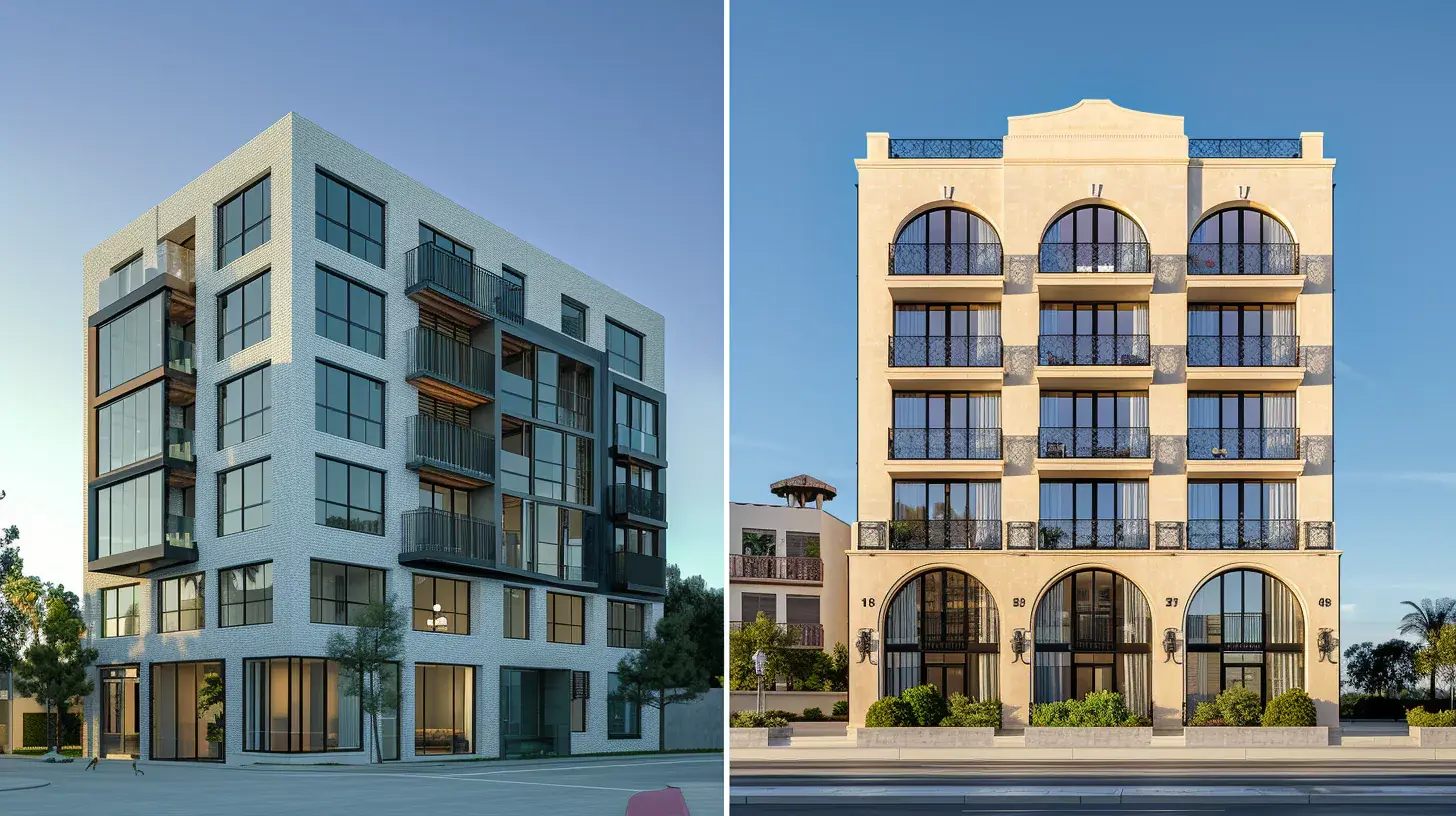 side by side investment buildings in dubai